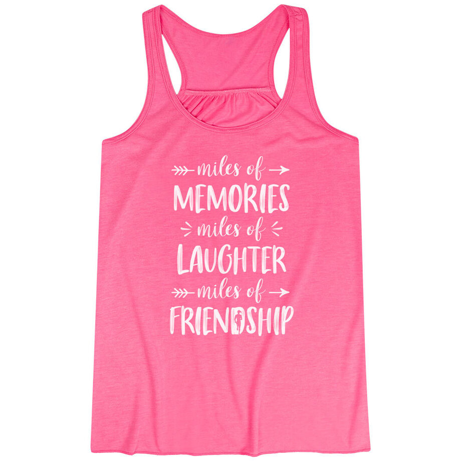Flowy Racerback Tank Top - Miles of Friendship Mantra