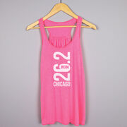 Flowy Racerback Tank Top - Chicago 26.2 Vertical