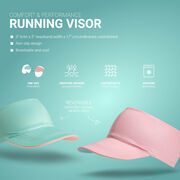 Running Comfort Performance Visor - Pink & Teal