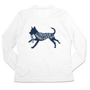 Women's Long Sleeve Tech Tee - I'd Rather Be Running with My Dog