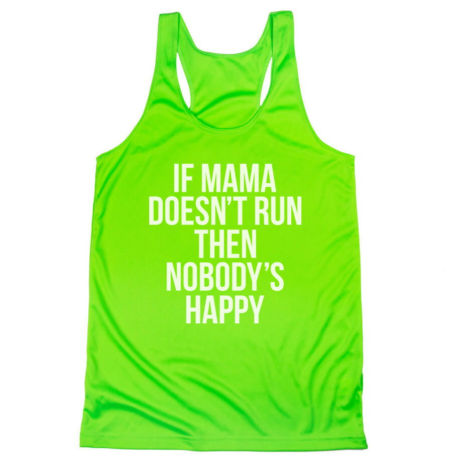 Women's Racerback Performance Tank Top - If Mama Doesn't Run