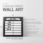Running Canvas Wall Art - My PRs - Dry Erase
