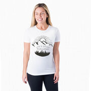 Women's Everyday Runners Tee - Life's Short Run Long (Mountains)