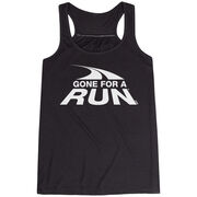 Flowy Racerback Tank Top - Gone For a Run&reg; White Logo