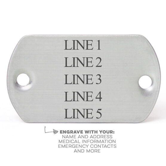 dog tag idmeband engraved