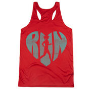 Women's Racerback Performance Tank Top - Love The Run