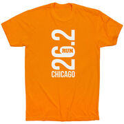 Running Short Sleeve T-Shirt - Chicago 26.2 Vertical