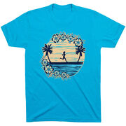 Running Short Sleeve T-Shirt - Beach Runner Girl