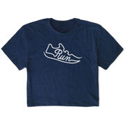 Running Short Sleeve Crop Tee - Run Shoe