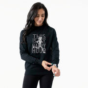 Running Raglan Crew Neck Pullover - This Is My Happy Hour