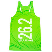 Women's Racerback Performance Tank Top - 26.2 Marathon Vertical