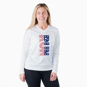 Women's Long Sleeve Tech Tee - Patriotic Run