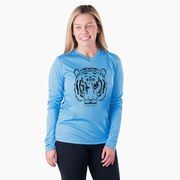 Women's Long Sleeve Tech Tee - Eye Of The Tiger