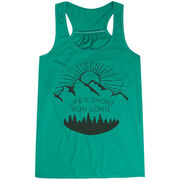 Flowy Racerback Tank Top - Life's Short Run Long (Mountains)