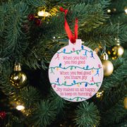 Running Round Ceramic Ornament - When You Run Christmas Lights