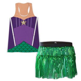 Mermaid With Scales Running Outfit