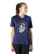Women's Short Sleeve Tech Tee - Miles To Go Before I Sleep - Skull