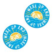 Running Stickers - Wake Up And Run (Set of 2)