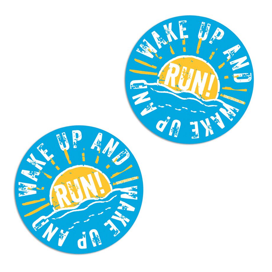 Running Stickers - Wake Up And Run (Set of 2)
