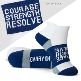 Socrates&reg; Woven Performance Socks Courage Strength (Navy)