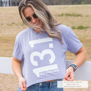 Running Short Sleeve Crop Tee - 13.1 Half Marathon Vertical