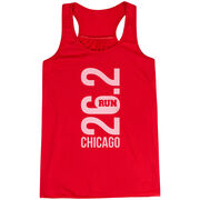 Flowy Racerback Tank Top - Chicago 26.2 Vertical