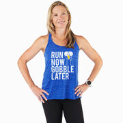 Flowy Racerback Tank Top - Run Now Gobble Later (Bold)