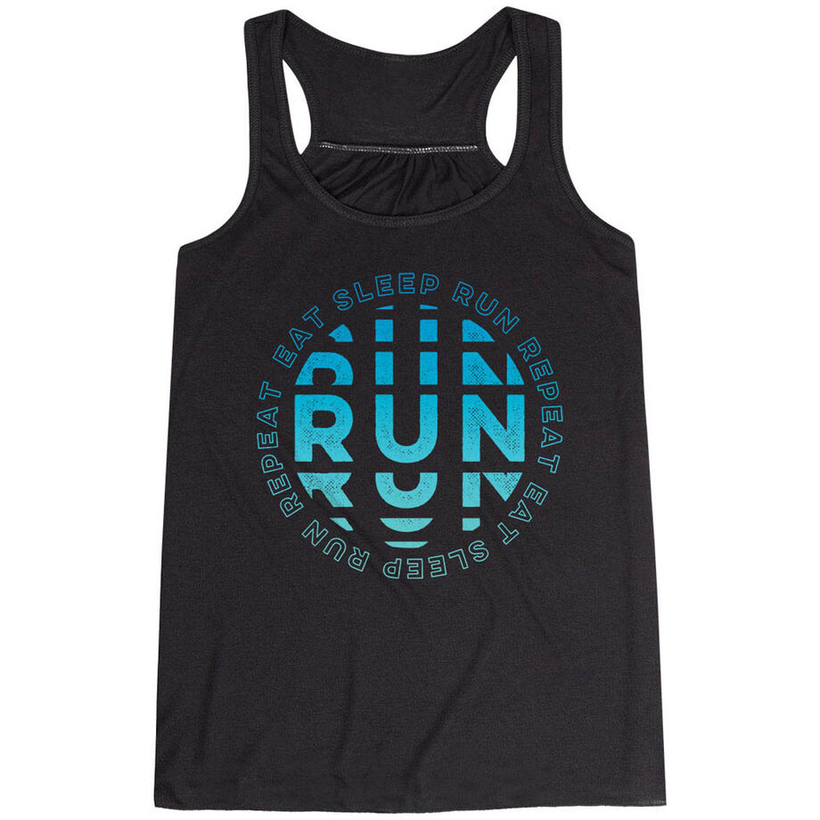 Flowy Racerback Tank Top - Eat Sleep Run Repeat