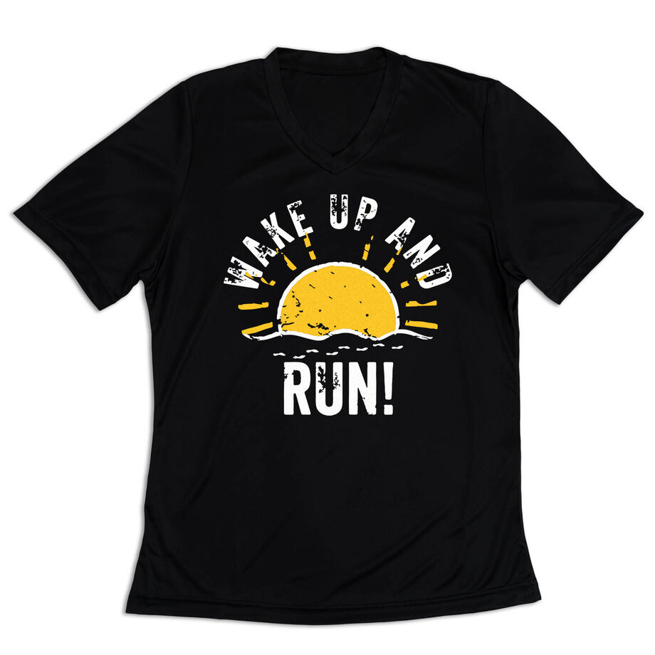 Women's Short Sleeve Tech Tee - Wake Up And Run