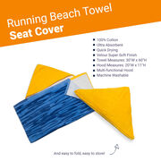 Running Beach Towel Seat Cover - Mountain Sunset