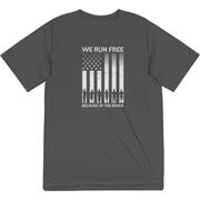 Men's Running Short Sleeve Performance Tee - Because of the Brave