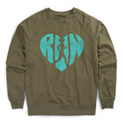 Running Raglan Crew Neck Pullover - Love The Run