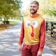 Men's Running Long Sleeve Performance Tee - Run Now Gobble Later