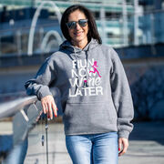 Statement Fleece Hoodie -  Run Now Wine Later (Bold)