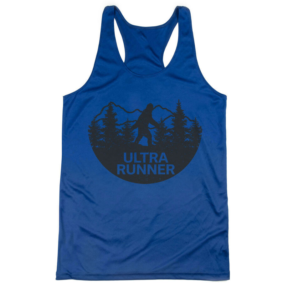 Women's Racerback Performance Tank Top - Ultra Runner Bigfoot