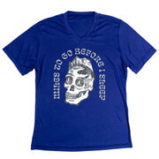 Women's Short Sleeve Tech Tee - Miles To Go Before I Sleep - Skull