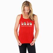 Flowy Racerback Tank Top - Runnin' With My Gnomies - Christmas