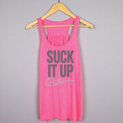 Flowy Racerback Tank Top - Suck It Up Buttercup