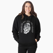 Statement Fleece Hoodie - Miles To Go Before I Sleep - Skull