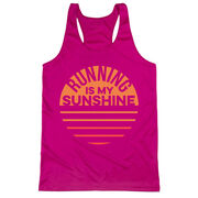 Women's Racerback Performance Tank Top - Running is My Sunshine