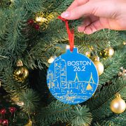 Running Round Ceramic Ornament - Boston Twenty Six Point Two