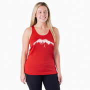 Women's Racerback Performance Tank Top - Trail Runner in the Mountains