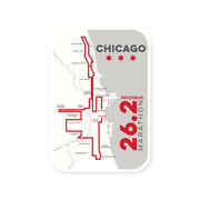 Running Sticker - Chicago 26.2 Map