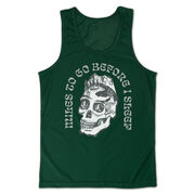 Men's Running Performance Tank Top - Miles To Go Before I Sleep - Skull