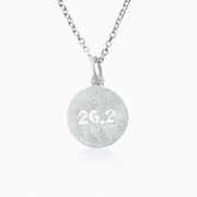 Sterling Silver 26.2 Marathon Artisan Necklace