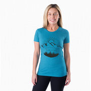 Women's Everyday Runners Tee - Life's Short Run Long (Mountains)