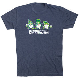 Running Short Sleeve T-Shirt - Runnin' With My Gnomies&reg; - Lucky