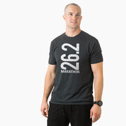 Running Short Sleeve T-Shirt - 26.2 Marathon Vertical 