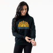 Running Raglan Crew Neck Pullover - Here Comes The Sun
