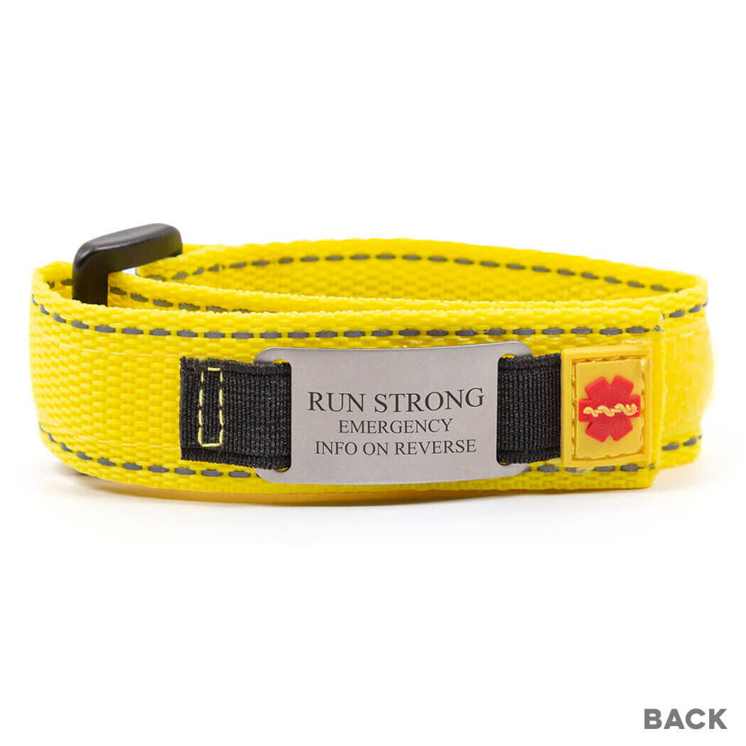 Single Sided Safety Identification Bracelet Gone For a Run Personalized Tech Nylon IDmeBAND 